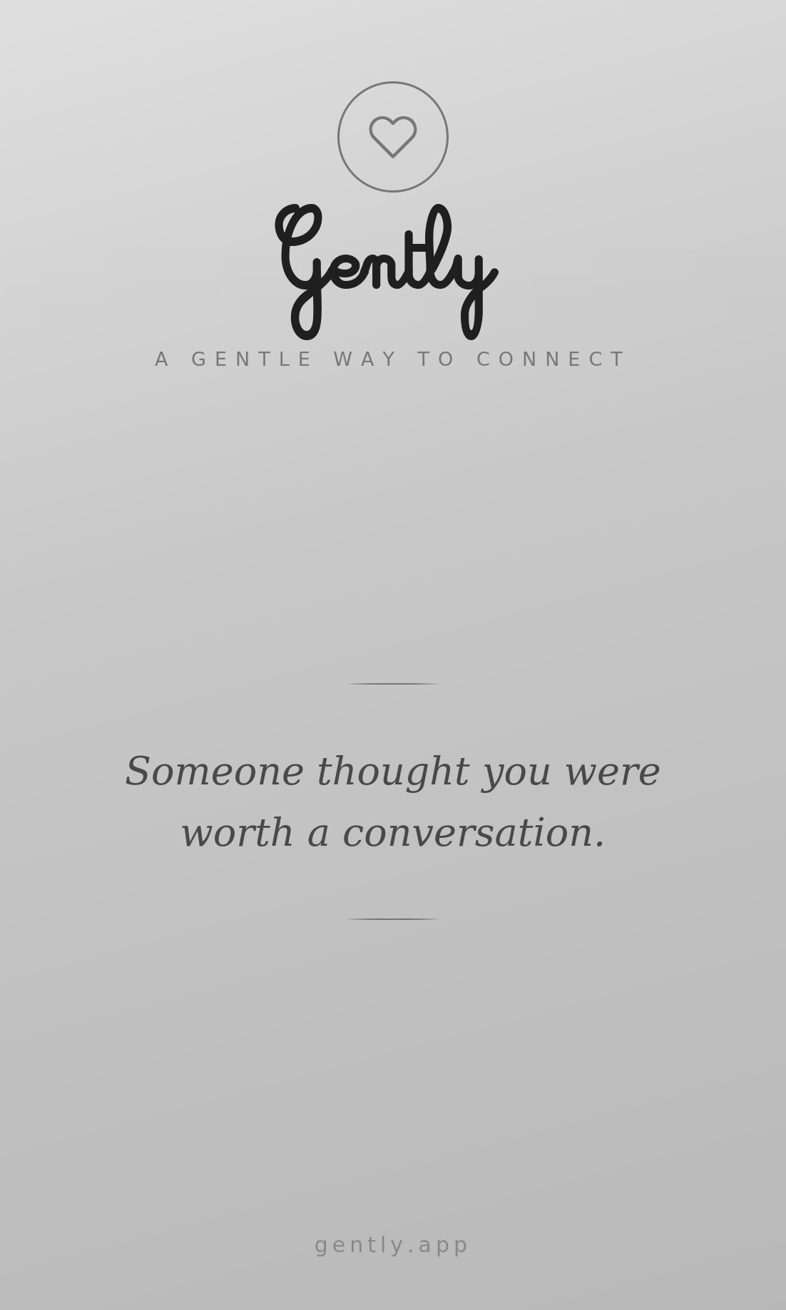 Gently Silver card